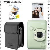 Resim Instax Mini Liplay Hybrid Fotoğraf Makinesi 20 'li Film + Deri Kılıf Set 