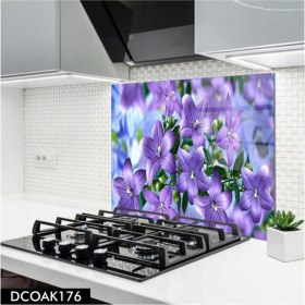 Resim Ne Verelim Size Cam Ocak Arkası Koruyucu | Çiçek Desenli 