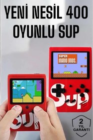 Resim TeknoKesgin Yeni Nesil Çocuklara Özel SUP 400 Oyunlu Mini El Konsolu 