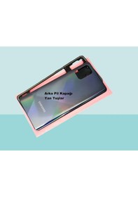 Resim Tkgz - Samsung Galaxy Uyumlu A71 A715 Full Kasa Arka Kapak Batarya Kapağı - Siyah Çok Renkli 