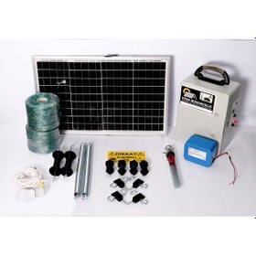 Resim Elektrikli Çit 18a Lifepo Set-7 Domuz Ayı Kovucu 50 Watt Panel 1000mt Örgü 200 Ad. Demir İzolatör 