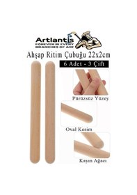 Resim Ahşap Ritim Çubuğu 6 Adet 3 Çift Okul Öncesi Eğitici Anaokulu Ritim Tokmağı Çubukları Çocuk Etkinlik Perkusyon Müzik Aleti 