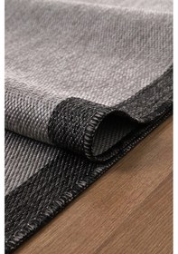 Resim Elit Premium Sisal Jut Halı 1401 Hav Ve Toz Yapmaz Bordürlü Halı Gri-siyah Gri - Siyah 