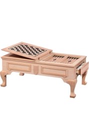 Resim Mobilya Baba Espiye Lükens Tavla Sehpa Cilasız Ham Ahşap 