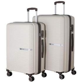 Resim Mçs V374 Su Y.üretim Pp Valiz 75 Cm + 65 Cm Kemik-acı Kahve 