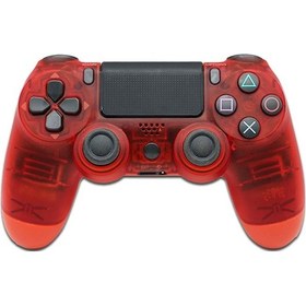 Resim Shineyee Ps4 Kablolu Oyun Kumandası - Şeffaf Kırmızı, Titreşimli, Ergonomik Tasarım, Usb Bağlantılı, 2.2m Kablo 