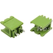 Resim 2 Pin Geçmeli Klemens 180' Erkek 5.08mm Yeşil 