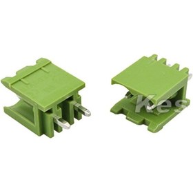 Resim 2 Pin Geçmeli Klemens 180' Erkek 5.08mm Yeşil 