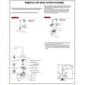Resim Villa Arıtmalı Kuğu Eviye Bataryası Çift Çıkışlı Arıtmalı Kuğu 