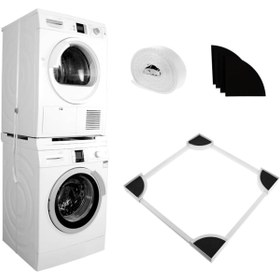 Resim Ermiya Çamaşır Makinesi KURUTMA MAKİNASI BİRLEŞTİRME APARATI ve 150 Kğ Taşıma Kapasiteli Alt Özel Üretim 