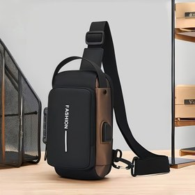 Resim Erkekler için Motosiklet Çapraz Vücut Çantası, Kilitlenebilir U-Drive, Ayarlanabilir Askı ve Çoklu Bölümler - Günlük Kullanım İçin Dayanıklı Siyah ve Kahverengi Tasarım, Güvenli Depolama Çantası | Şık Çapraz Vücut | Güvenli Fermuar Kapatma, Motosiklet Çantası 