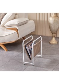 Resim Luciano Dergilik Beyaz Metal Bej Deri 