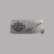 Resim CRF Kişiye Özel Metal Etiket Harley Davidsun İsim Soyisim 3x7 cm Arkası Yapışkanlı 1 Adet 