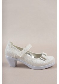 Resim GİMER - Topuklu Sedef Kız Çocuk Ayakkabı - VRKN022618FPG Beyaz 