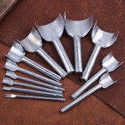 Resim 7 adet 10-40MM PMMJ Sığ Yarım Yuvarlak Delici Deri Delici, Deri Doğru Açı İşleme El Yapımı DIY Deri Yuvarlatılmış Köşe Kesici Delici, Cüzdan Kemer Düzeltici, Deri Oyma Deri Üretim Araçları, Yuvarlak Kesme Deri Kenar Dikme ve Düzeltme Aracı Seti 