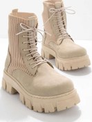 Resim Bambi Bej Süet Kadın Bot & Bootie K02953300302 