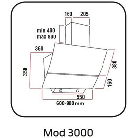 Resim Alveus Mod 3000 Duvar Tipi 60 CM Davlumbaz 