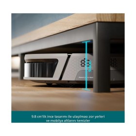 Resim Philips Homerun 9000 Serisi Çöp Istasyonlu Akıllı Robot Süpürge XU9100/10, Islak/kuru Temizlik Yapabilen, Ultra Güçlü Emiş, Yıkanabilir Epa Filtrli 