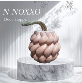 Resim Beton Stoper Dekoratif Burgu Beton Kapı Stoperi Kapı Durdurucu Kapı Tutucu Kahverengi 