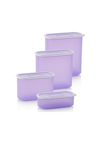 Resim Tupperware Oval Saklama Kabı 4'lü Set Mor 