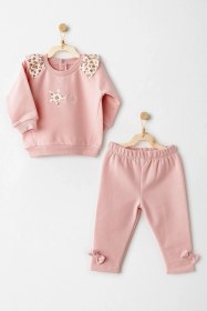 Resim Kız Bebek Takım 2 Parça Set Ac26235 Pembe 