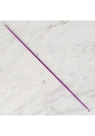 Resim Abarta 4,0mm Renkli Metal Uzun Gagalı Örgü Şiş Tunus Tığ 35cm-mor 1 Adet 
