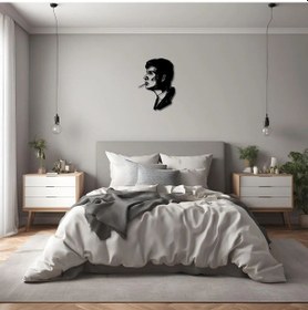 Resim Metal Duvar Dekorasyonu Tommy Shelby Metal Duvar Tablosu Pop Art 