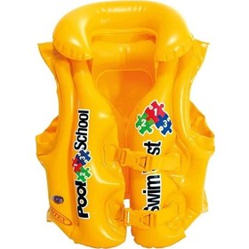 Resim İntex Yakalı Şişme Can Yeleği 50x47 Cm 3-6 Yaş Sarı Pool School Sarı 