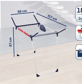 Resim Leifheit Çamaşır Kurutucu Pegasus Solid 200 81520 Beyaz - Mavi 