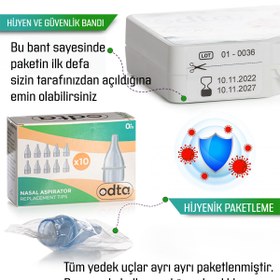 Resim ODTA Tüm Markalarla Uyumlu Bebek Burun Aspiratörü 20 Adet Yedek Ucu | Nazal Aspiratör Ucu 