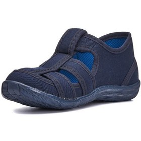 Resim Nstil Günlük Unisex Çocuk Sandalet Esnek Kaymaz Taban Keten Cırtlı Yazlık Ev Okul Kreş Ayakkabı 143 Lacivert 
