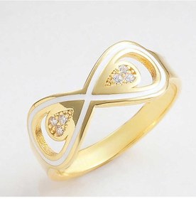 Resim Stillove Gümüş Gold Zirkon Taşlı Sonsuzluk Kadın Yüzük 