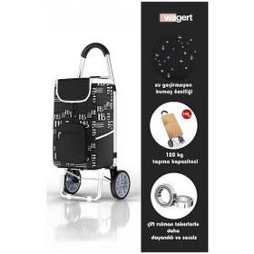 Resim Pazar Arabası Metal Tekerlekli Pazar Arabası 