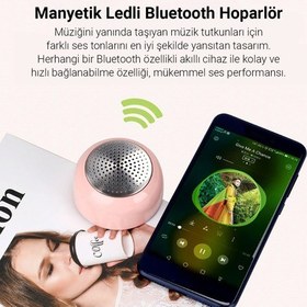 Resim iXtech IX-B10 Manyetik Beyaz Bluetooth Hoparlör 