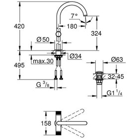 Resim Grohe Atrio Private Collection Tek Delikli Lavabo Bataryası 1/2 Xl-boyut - 21142da0 Bakır 