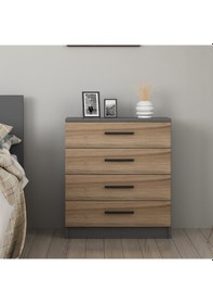 Resim Kale Şifonyer - Antrasit/Dore 