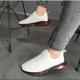 Resim Luiz Paulo %100 Hakiki Deri Ortopedik Erkek Yürüyüş Casual Balon Taban El Yapımı Spor Ayakkabı Beyaz 