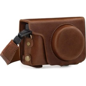 Resim MegaGear Panasonic Lumix DC-TZ200 Gerçek Deri Kamera Çantası 