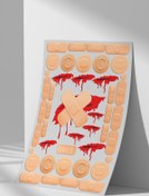 Resim Sticker Market Yarabandı, Yara Sticker Seti, Düz Yüzeyler Için A4 Boyutu Çıkartma Etiket Seti 