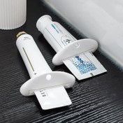 Resim 2 Adet EasySqueeze Diş Macunu Tüp Sıkma Aparatı, Manuel Plastik Diş Macunu Dağıtıcı Klemens, Elektrik Gerektirmeyen, Duvar Askısı Banyo Aksesuarları, Diş Macunu ve Yüz Temizleyici için 