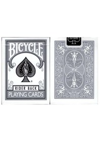 Resim Bicycle Standart Index Gri Gümüş Rider Back Oyun Kağıdı Kartları 