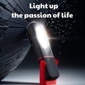 Resim COB Teknolojisi ve Manyetik Tabanlı USB Şarj Edilebilir LED Çalışma Lambası - Taşınabilir, Dayanıklı ve Parlak Araba Bakımı ve Onarımı için, Kablosuz İşletim, Bakım Aksesuarı | Modern LED Çalışma Lambası | USB Şarj Edilebilir Işık 