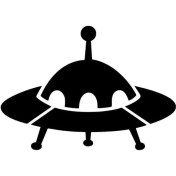 Resim Ufo Sticker (Oto-Motor-Laptop-Duvar-Dekor) 30 x 21 cm 