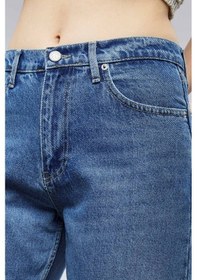 Resim Cedy Denim Cedy Denım Yüksek Kalite Kadın Palazzo Yüksek Bel Cotton Jean Pantolon Mavi 