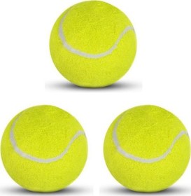 Resim 3 Adet Başlangıç Seviye Kauçuk Elastik Tenis Topu Yeşil 