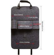 Resim Dashanshop 1 Adet Gri Kampçı Koltuğu Düzenleyici Çok Bölmeli Fermuarlı Başlık Askılı Depolama Çantası 