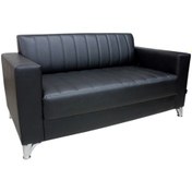 Resim Tilya Deri İkili Ofis Bekleme Koltuğu Siyah 