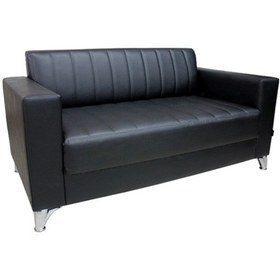 Resim Tilya Deri İkili Ofis Bekleme Koltuğu Siyah 