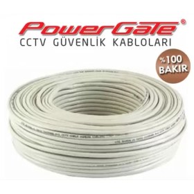 Resim POWERGATE PowerGate PRO 100mt, 2+1 (2x0,50+0,33) %100Bakır, CCTV Güvenlik Kablosu 