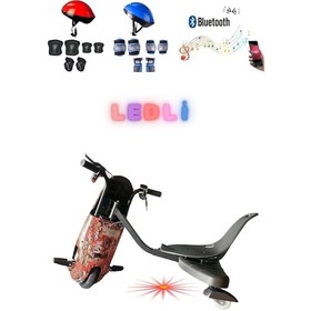 Resim Citymate Drift Car Elektrikli Kaykay Bluetooth Dirift Kar Hoverboard Scooter + Koruma Ekipmanı D34 